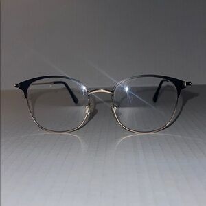 Gold and Black Browline Glasses